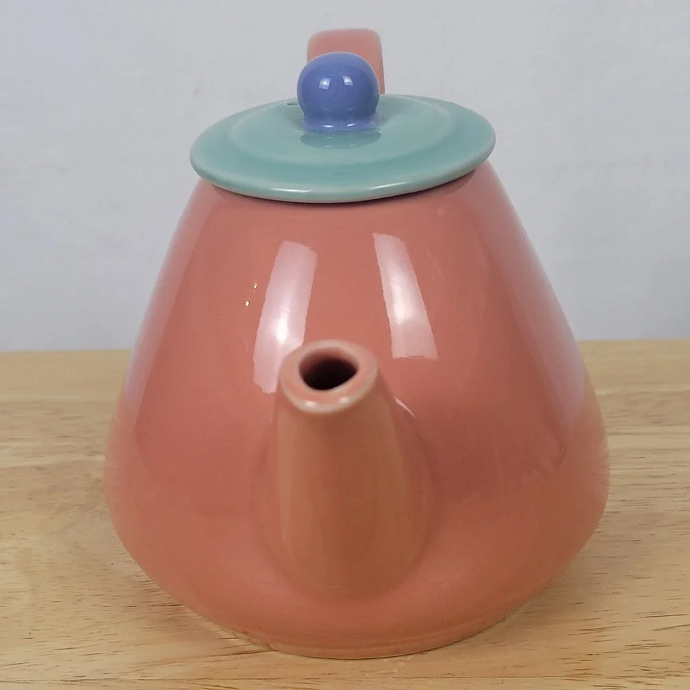 Vintage 80s Lindt Stymeist Colorways Creamer Japan Ceramic Mini Teapot & Lid